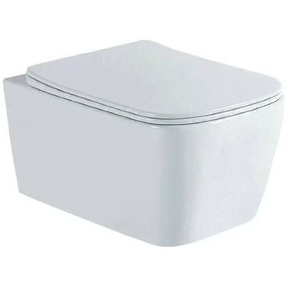 Инсталляция с подвесным унитазом комплект: Loranto 4501 с подвесным безободковым унитазом Aquatek Либра AQ1148N-00 сиденье микролифт - фото 2