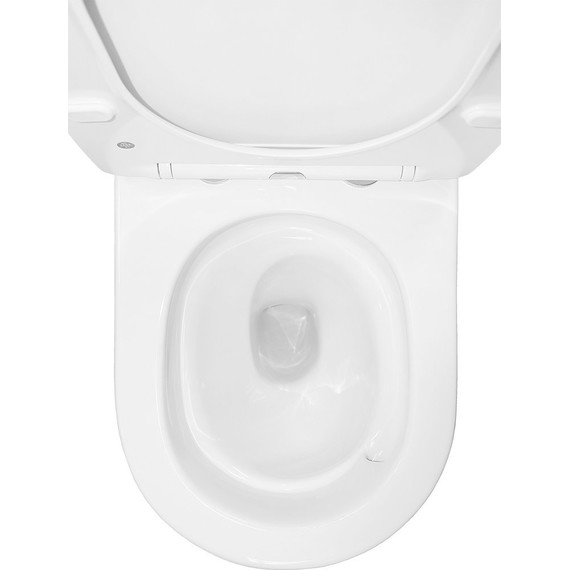 Унитаз-компакт безободковый Azario Berton AZ-6093 с тонкой крышкой микролифт (Система смыва торнадо) - фото 6