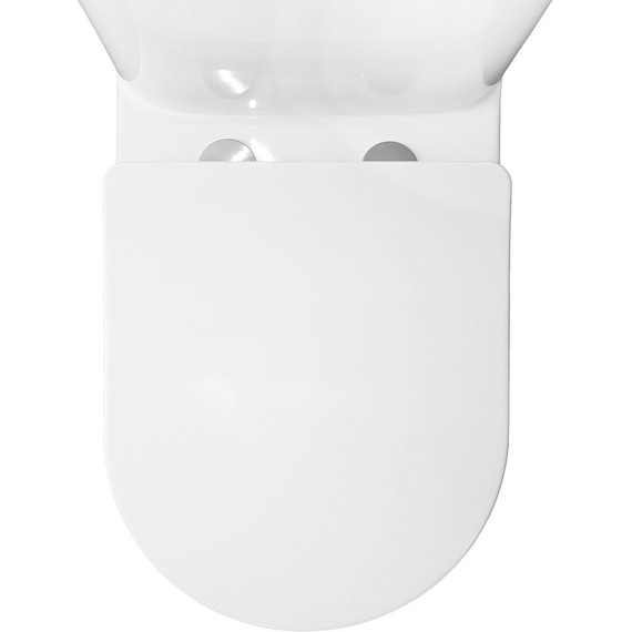 Унитаз-компакт безободковый Azario Berton AZ-6093 с тонкой крышкой микролифт (Система смыва торнадо) - фото 7