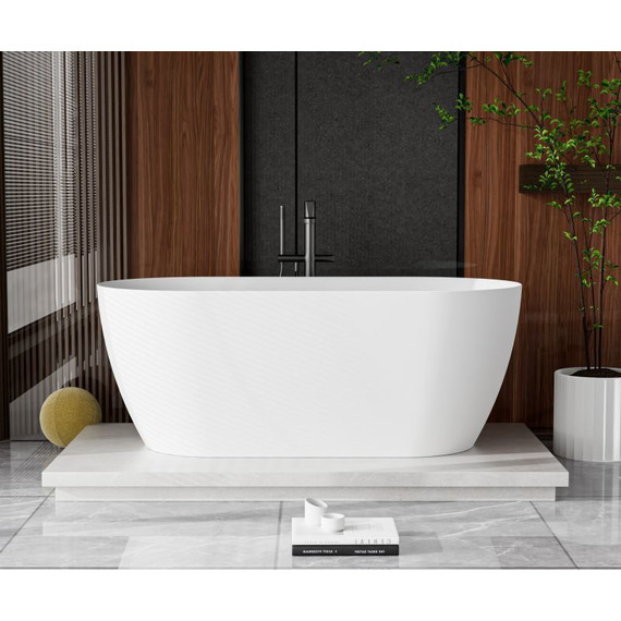 Ванна отдельностоящая Cezares Relax 170x80 см CZR-RELAX-170-80-57-SSB, белый матовый - фото 6