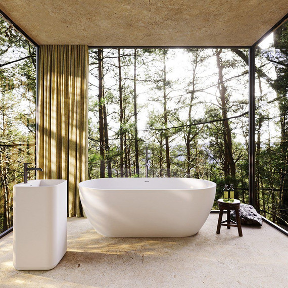 Ванна отдельностоящая Cezares Stylus 160x80 см CZR-STYLUS-160-80-54-SSB, белый матовый - фото 4