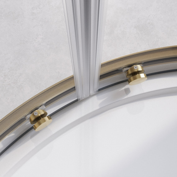 Душевое ограждение 90x120 см Cezares Relax-304-RH-2-120/90-C-BORO, золото/прозрачное - фото 3