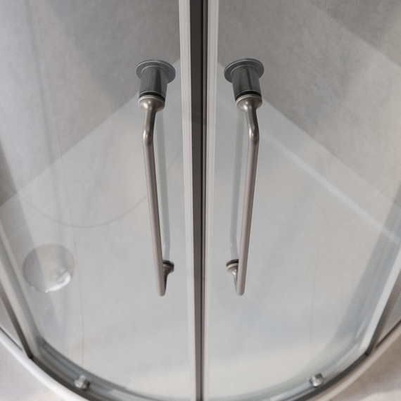 Душевое ограждение 100x100 см Cezares Relax-304-R-2-100-C-GM, оружейная сталь/прозрачное - фото 4