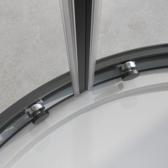 Душевое ограждение 100x100 см Cezares Relax-304-R-2-100-C-GM, оружейная сталь/прозрачное - фото 3