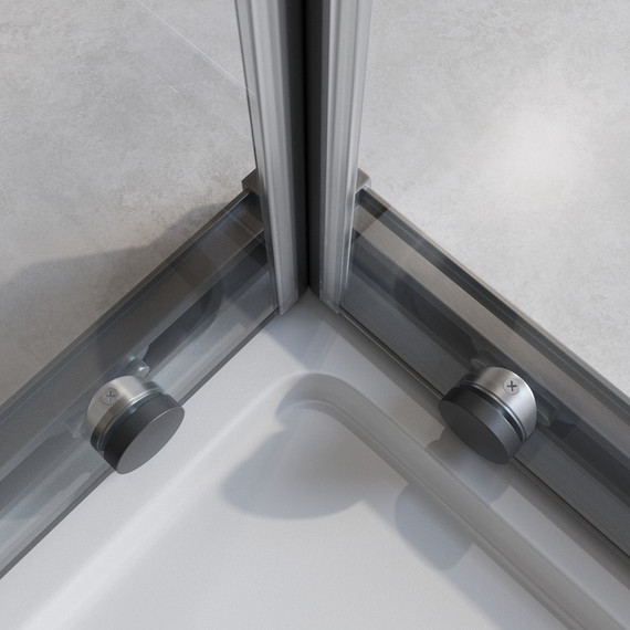 Душевое ограждение 90x120 см Cezares Relax-304-AH-2-120/90-C-GM, оружейная сталь/прозрачное - фото 3