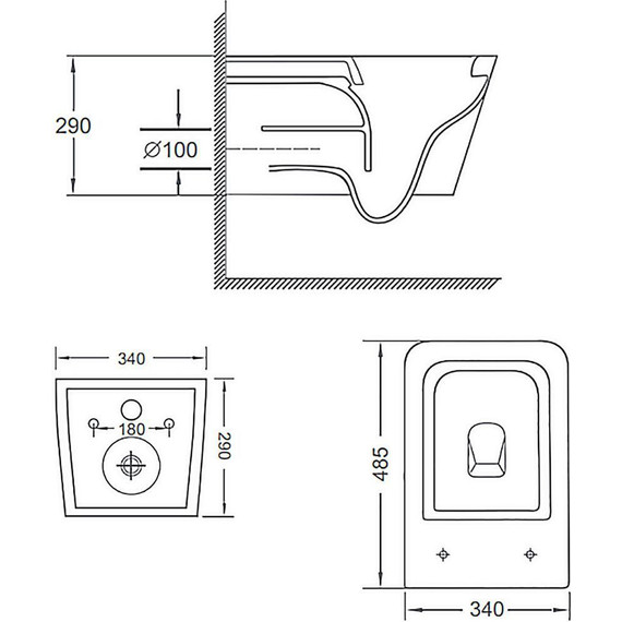 Унитаз подвесной безободковый Loranto Delphi 91343 с тонкой крышкой микролифт (система смыва торнадо) - фото 14