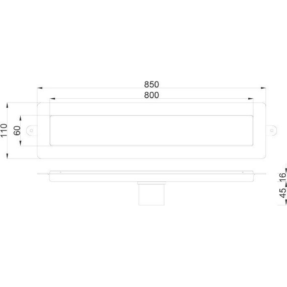 Трап Boheme Premium Linear 80 см 982-80-G, золото (под плитку), Цвет производителя: золото - фото 5