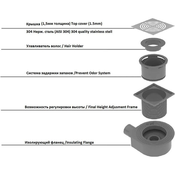 Трап Boheme Smart Design 10 см 984-10-G, золото, Цвет производителя: золото - фото 5