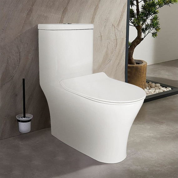 Унитаз-моноблок безободковый Azario Safi AZ-0852 с тонкой крышкой микролифт - фото 16