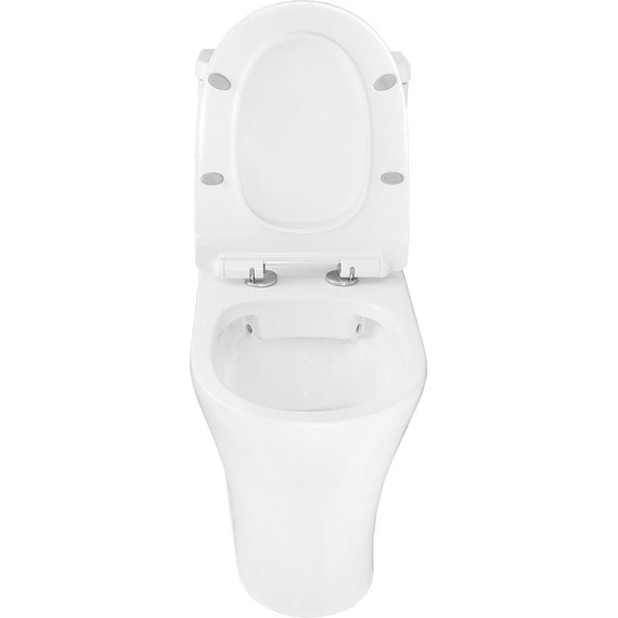 Унитаз-моноблок безободковый Azario Safi AZ-0852 с тонкой крышкой микролифт - фото 4