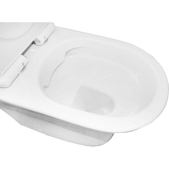 Унитаз-компакт безободковый Azario Frento AZ-2311 с тонкой крышкой микролифт - фото 10