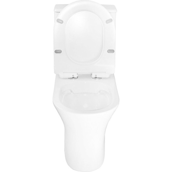 Унитаз-компакт безободковый Azario Frento AZ-2311 с тонкой крышкой микролифт - фото 4