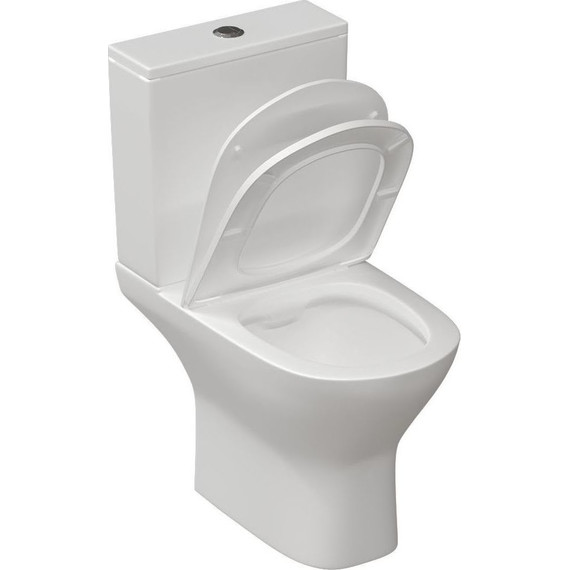 Унитаз-компакт безободковый Тритон Astro 2345 с тонкой крышкой микролифт - фото 3