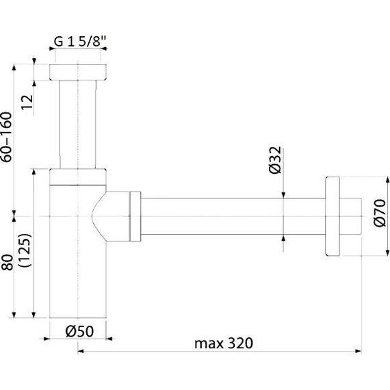 Сифон для умывальника Boheme 608-2, золото - фото 2