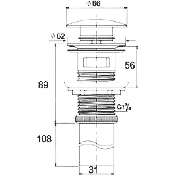 Донный клапан Boheme 612-B/2, чёрный матовый, Цвет производителя: чёрный матовый - фото 2