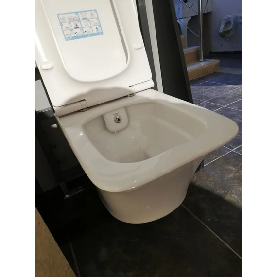 Унитаз-биде подвесной безободковый Boheme Mirage с тонкой крышкой микролифт, белый глянцевый - фото 3