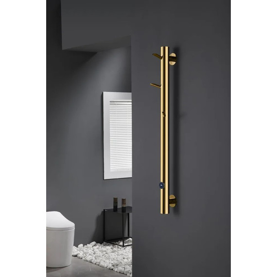 Полотенцесушитель электрический Boheme Uno П1 1300x200 мм 724-G, gold, Цвет производителя: gold - фото 2