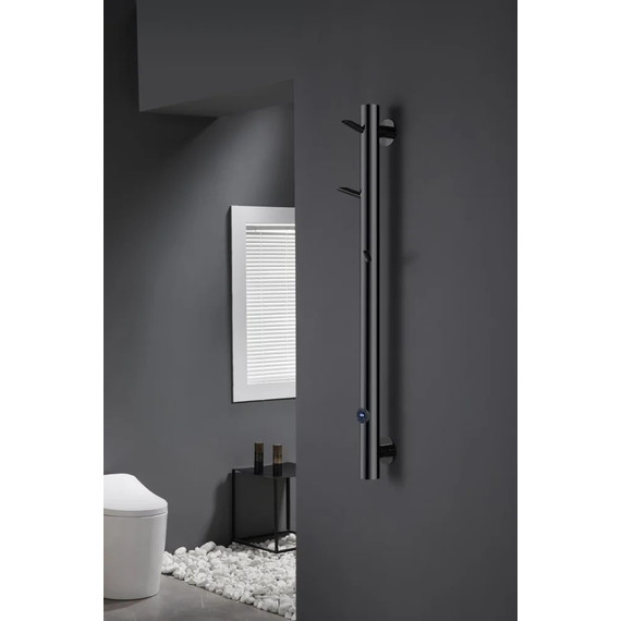 Полотенцесушитель электрический Boheme Uno П1 1300x200 мм 724-SGM, shine gun metal, Цвет производителя: shine gun metal - фото 2