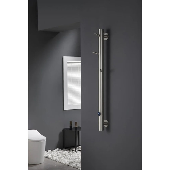 Полотенцесушитель электрический Boheme Uno П1 1300x200 мм 724-NB, nickel brush, Цвет производителя: nickel brush - фото 2