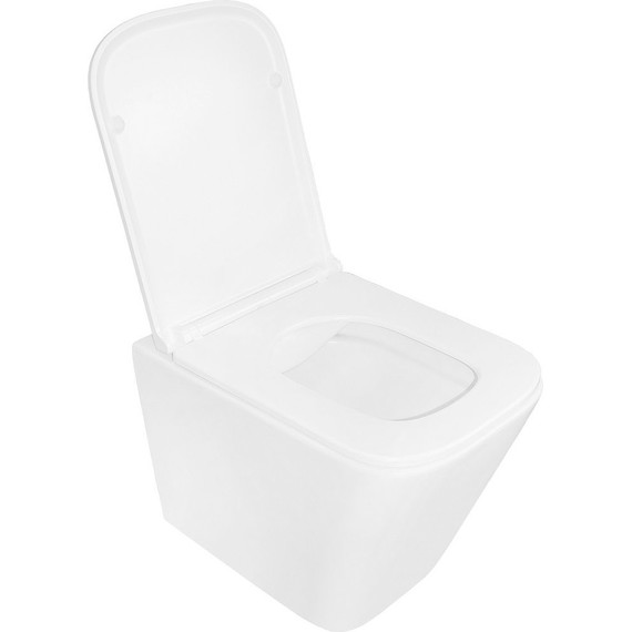 Унитаз подвесной безободковый Azario Pro PRO-002 с тонкой крышкой микролифт - фото 2