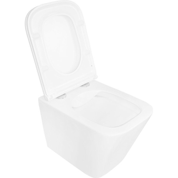 Унитаз подвесной безободковый Azario Pro PRO-002 с тонкой крышкой микролифт - фото 3