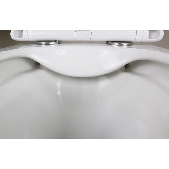 Унитаз подвесной безободковый Azario Pro PRO-002 с тонкой крышкой микролифт - фото 5