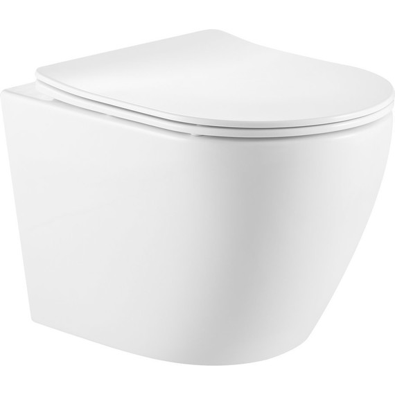 Унитаз подвесной безободковый Тритон Verso 1832 с тонкой крышкой микролифт (система смыва торнадо) - фото 2