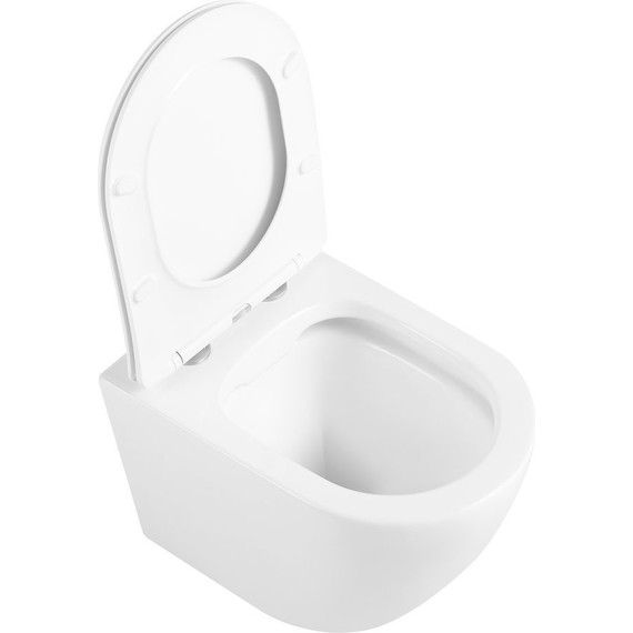 Унитаз подвесной безободковый Тритон Verso 1832 с тонкой крышкой микролифт (система смыва торнадо) - фото 8