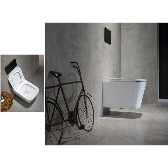 Унитаз подвесной безободковый Тритон Verso 3032 с крышкой микролифт (система смыва торнадо) - фото 12