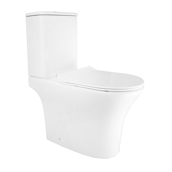 Унитаз-компакт безободковый Azario Frento AZ-2311 с тонкой крышкой микролифт - фото 