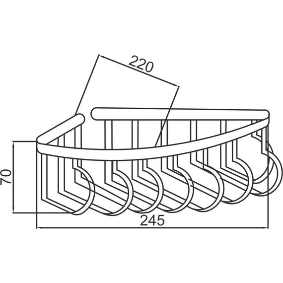 Полочка угловая Boheme Medici 10621, бронза - фото 2