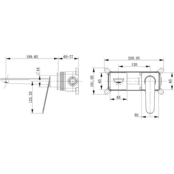 Смеситель для раковины настенный Bronze de Luxe Icon 7006CB, чёрный матовый, Цвет производителя: чёрный матовый - фото 5