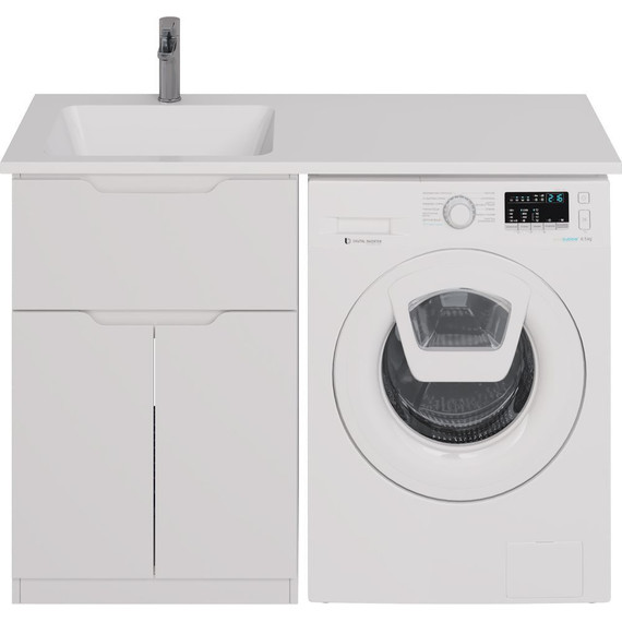 Тумба напольная с раковиной-столешницей Dreja Vega 120 см L 99.0450, белый глянцевый - фото 8