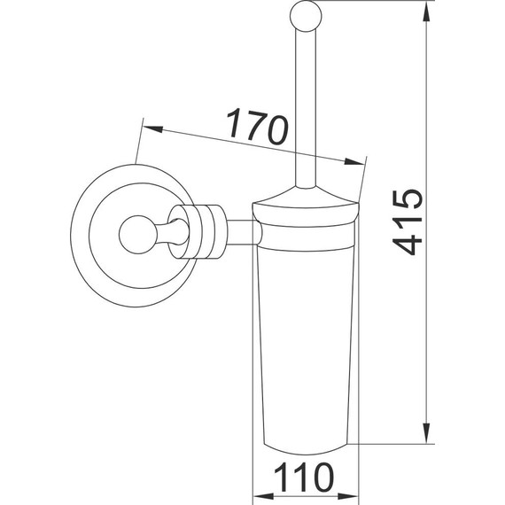 Ёршик для унитаза Boheme Hermitage 10333, бронза, Цвет производителя: бронза - фото 2