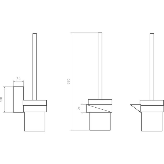 Ёршик для унитаза Boheme New Venturo 10319-CR-B, black chrome, Цвет производителя: black chrome - фото 2
