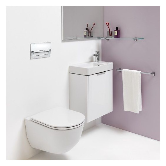 Инсталляция с подвесным унитазом комплект: Laufen Pro rimless ZRU9307615 с подвесным безободковым унитазом, сиденье микролифт, кнопка смыва хром - фото 3