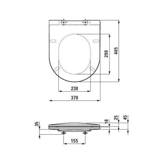 Инсталляция с подвесным унитазом комплект: Laufen Pro rimless ZRU9307615 с подвесным безободковым унитазом, сиденье микролифт, кнопка смыва хром - фото 5