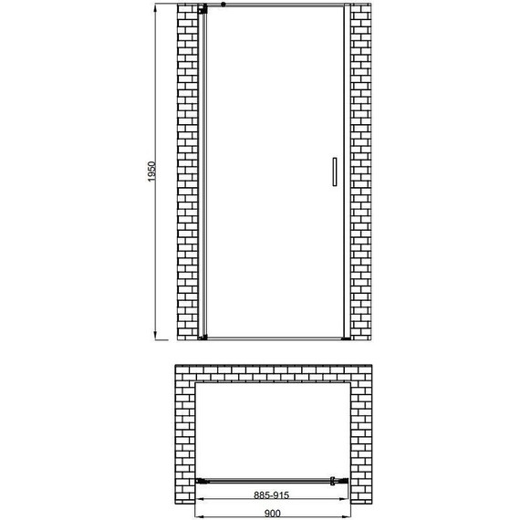 Душевая дверь Berges Wasserhaus Legos LS-1 90 см 062021, хром/прозрачное - фото 3