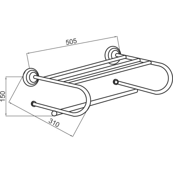 Полка для полотенец Boheme Medici 10627, бронза - фото 2
