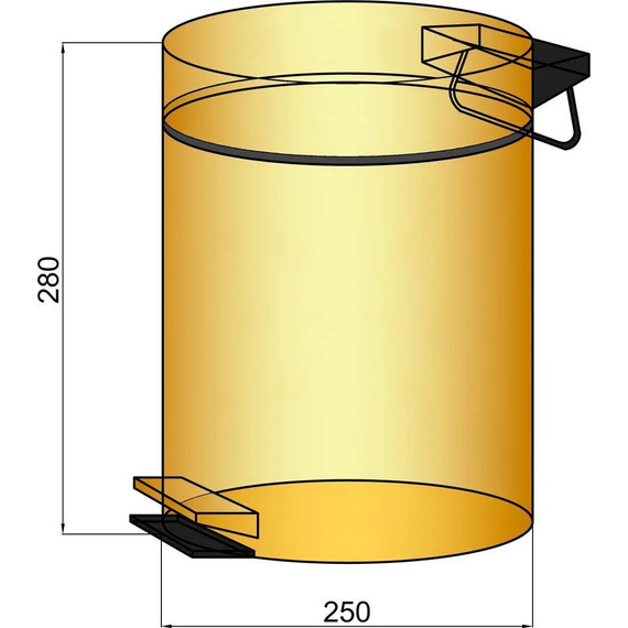 Ведро для мусора с педалью Boheme Medici 10630, бронза - фото 2