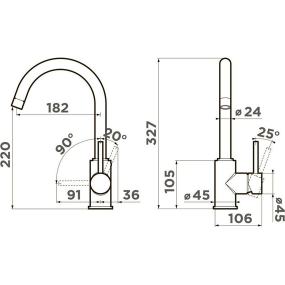 Смеситель для кухни Omoikiri Shinagawa ES-P 4994504, espresso - фото 2