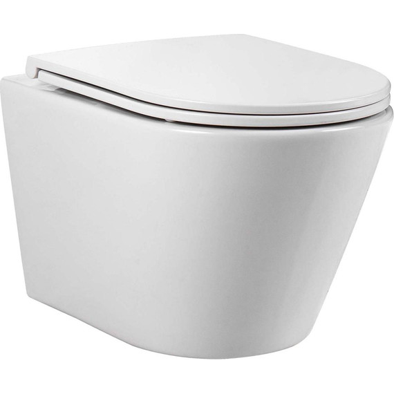 Унитаз подвесной безободковый Aquatek Вега AQ1904T-00 с тонкой крышкой микролифт (система смыва торнадо) - фото 2