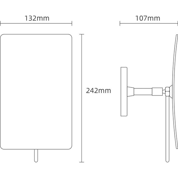 Зеркало косметическое настенное Boheme 506-G, gold, Цвет производителя: gold - фото 2