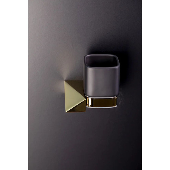 Стакан для зубных щеток Boheme New Venturo 10314-G-B, чёрный/золото, Цвет производителя: чёрный, золото - фото 2