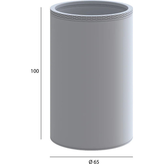 Стакан для зубных щеток Boheme Uno 10982-GM, gun metal, Цвет производителя: gun metal - фото 2