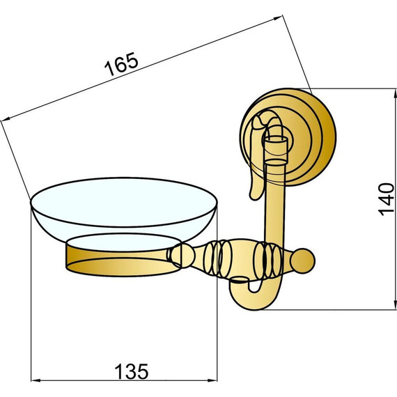 Мыльница Boheme Medici 10603, бронза - фото 3