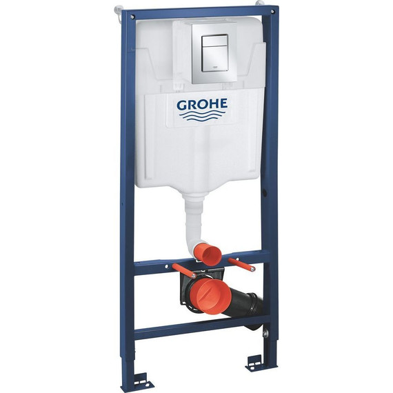 Инсталляция для подвесного унитаза Grohe Rapid SL 39501000 с кнопкой смыва хром - фото 