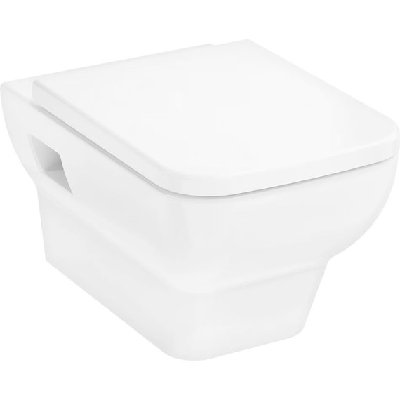Унитаз подвесной безободковый Hansgrohe CreekTide Q HGSET001 с крышкой микролифт - фото 