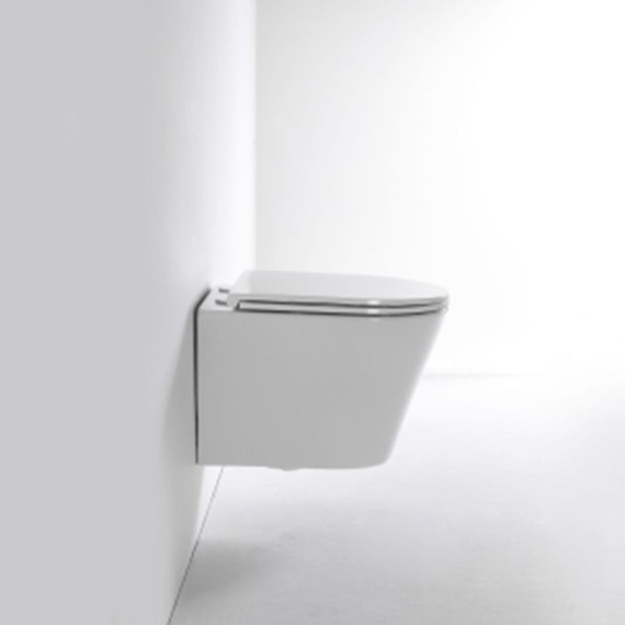 Унитаз подвесной безободковый Tece Spring 9700997 с тонкой крышкой микролифт (система смыва торнадо) - фото, картинка 2 Унитаз подвесной безободковый Tece Spring 9700997 с тонкой крышкой микролифт (система смыва торнадо) - фото 2