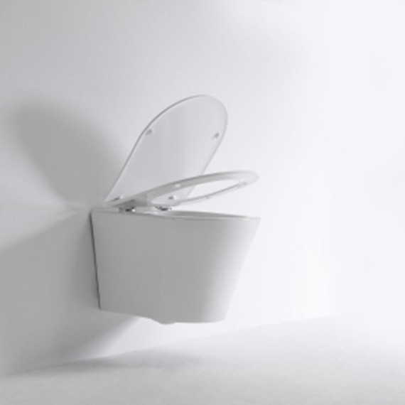 Унитаз подвесной безободковый Tece Spring 9700997 с тонкой крышкой микролифт (система смыва торнадо) - фото, картинка 4 Унитаз подвесной безободковый Tece Spring 9700997 с тонкой крышкой микролифт (система смыва торнадо) - фото 4